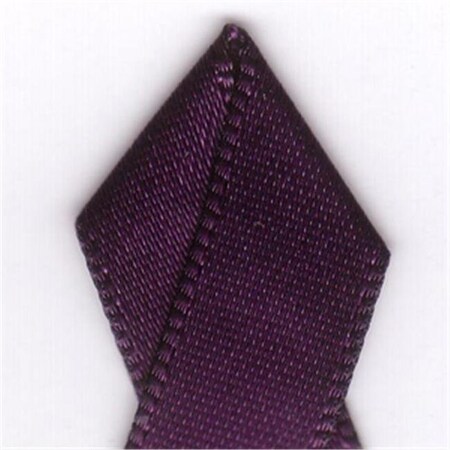 Papilion Papilion R074300060285100Y .25 in. Single-Face Satin Ribbon 100 Yards - Plum R074300060285100Y